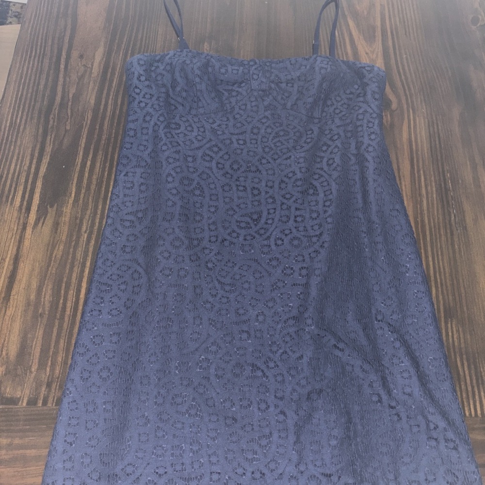 Lilly Pulitzer Navy Blue Katrina Lace Dress Size 6 Lined